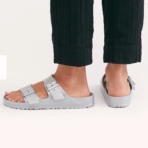 🩶BIRKENSTOCK ARIZONA Metallic Silver Sandals with Buckle Straps Size US6🩶 - Picture 14 of 14
